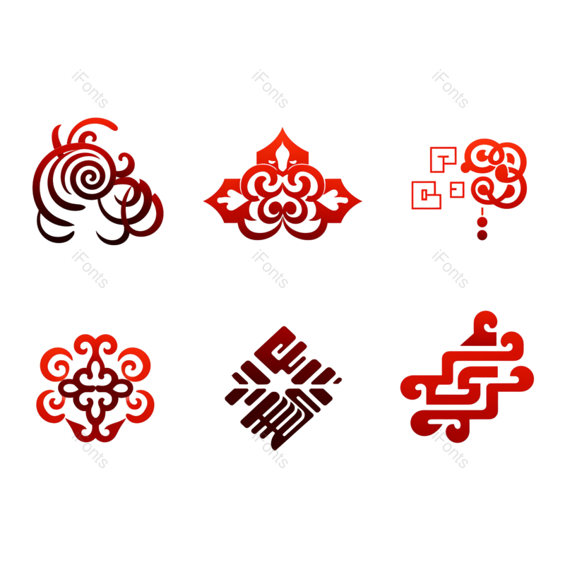 装饰图片,欧式元素,花纹PNG,中式免抠素材